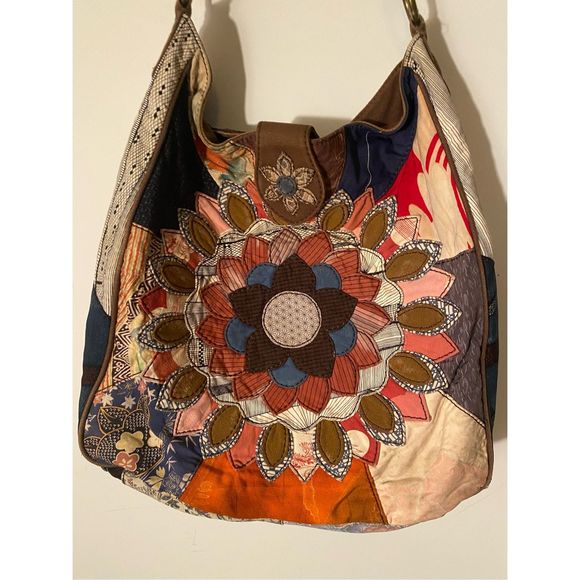 Lucky Brand Hobo Patchwork Purse Bag Large - Picture 3 of 11